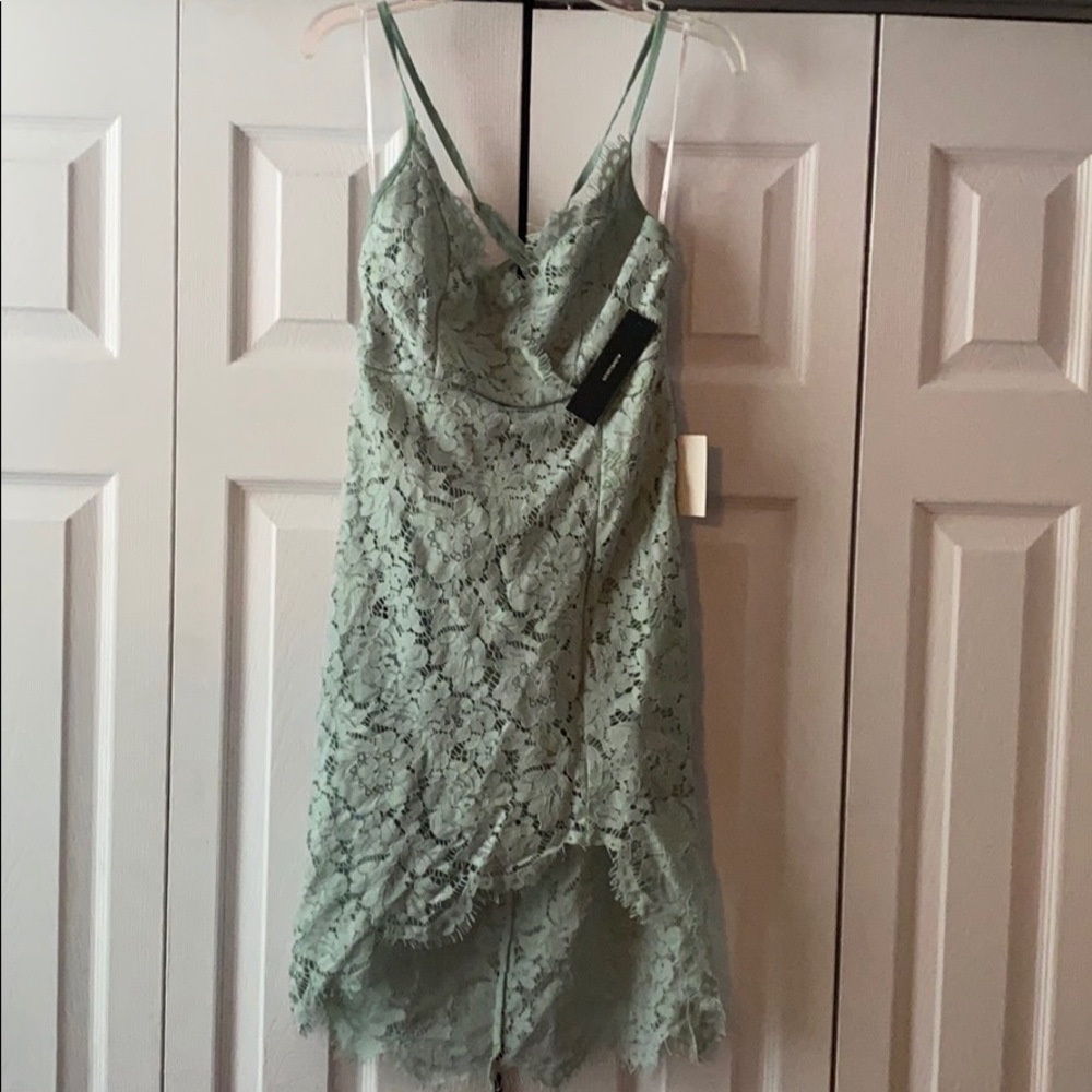 Lulus mint green lace dress - size small